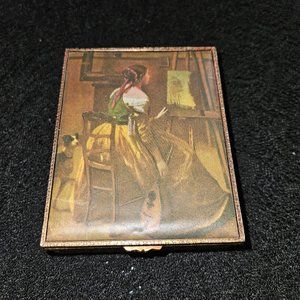 Vintage "The Artist's Studio by Corot" musical trinket box (music does not play)